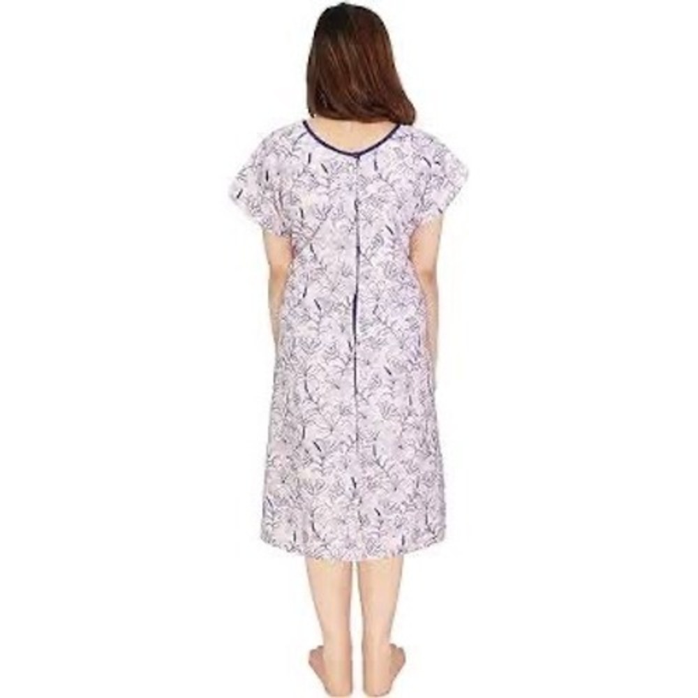 Maternity Hospital Gown Floral Nursing Breastfeeding Snap - Picture 2 of 7
